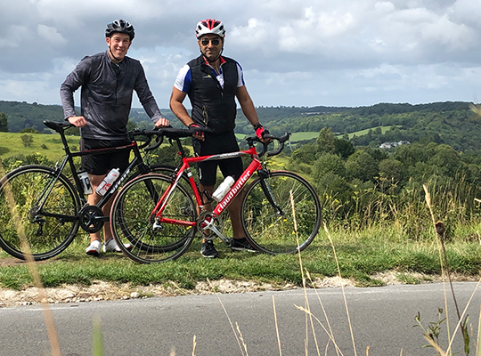 Adam and Dariush training for JLP Mont Ventoux Cycling Challenge